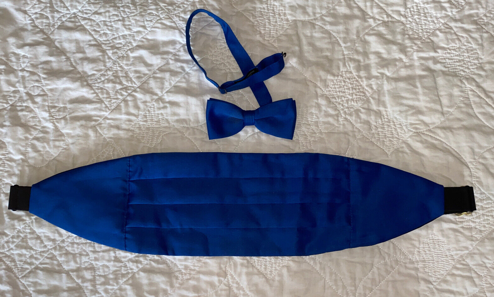 Cummerbund & Bow Tie Set - Royal Blue - Men's Tux Tuxedo Formal Tie Set