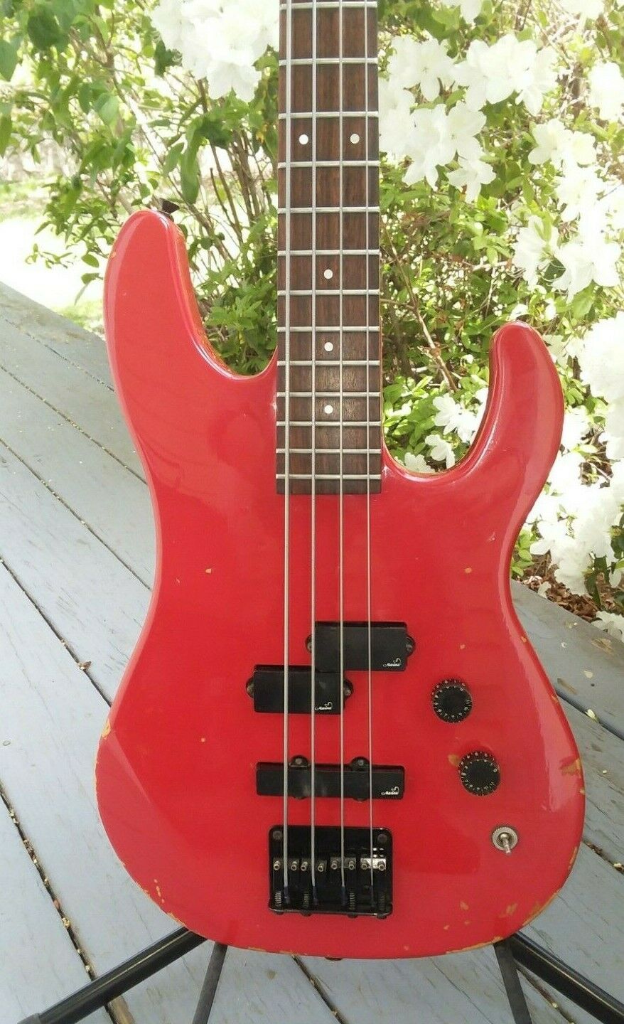 MARINA Concord Version BASS GUITAR - vintage 1980s - red - very nice!