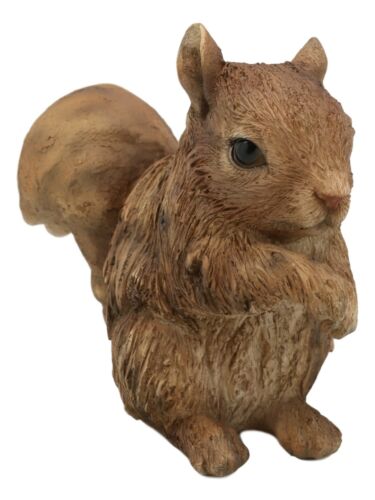Realistic Faux Driftwood Finish Design Standing Chipmunk Squirrel Resin Statue