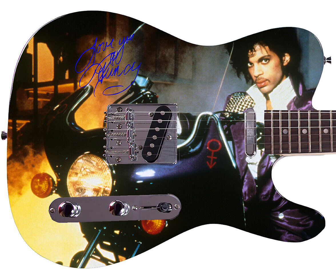 Prince Autographed Purple Rain Album Cover LP DVD CD Photo Guitar