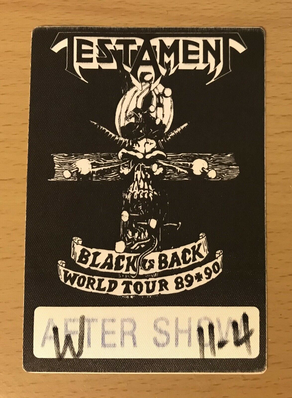 1989 TESTAMENT CLEVELAND OHIO CONCERT BACKSTAGE PASS PRACTICE WHAT YOU PREACH