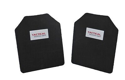 Tactical Scorpion Body Armor Plate Trauma Pads Backers Pair 10mm 10x12 For AR500