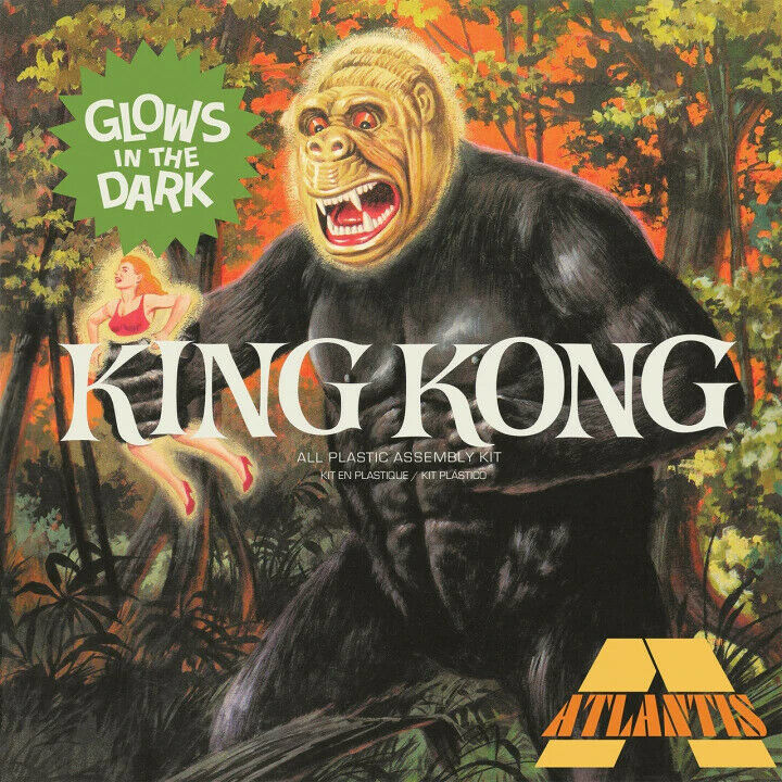 New Atlantis-king Kong Glow In Dark Reissued From Original Aurora Kit#465~new