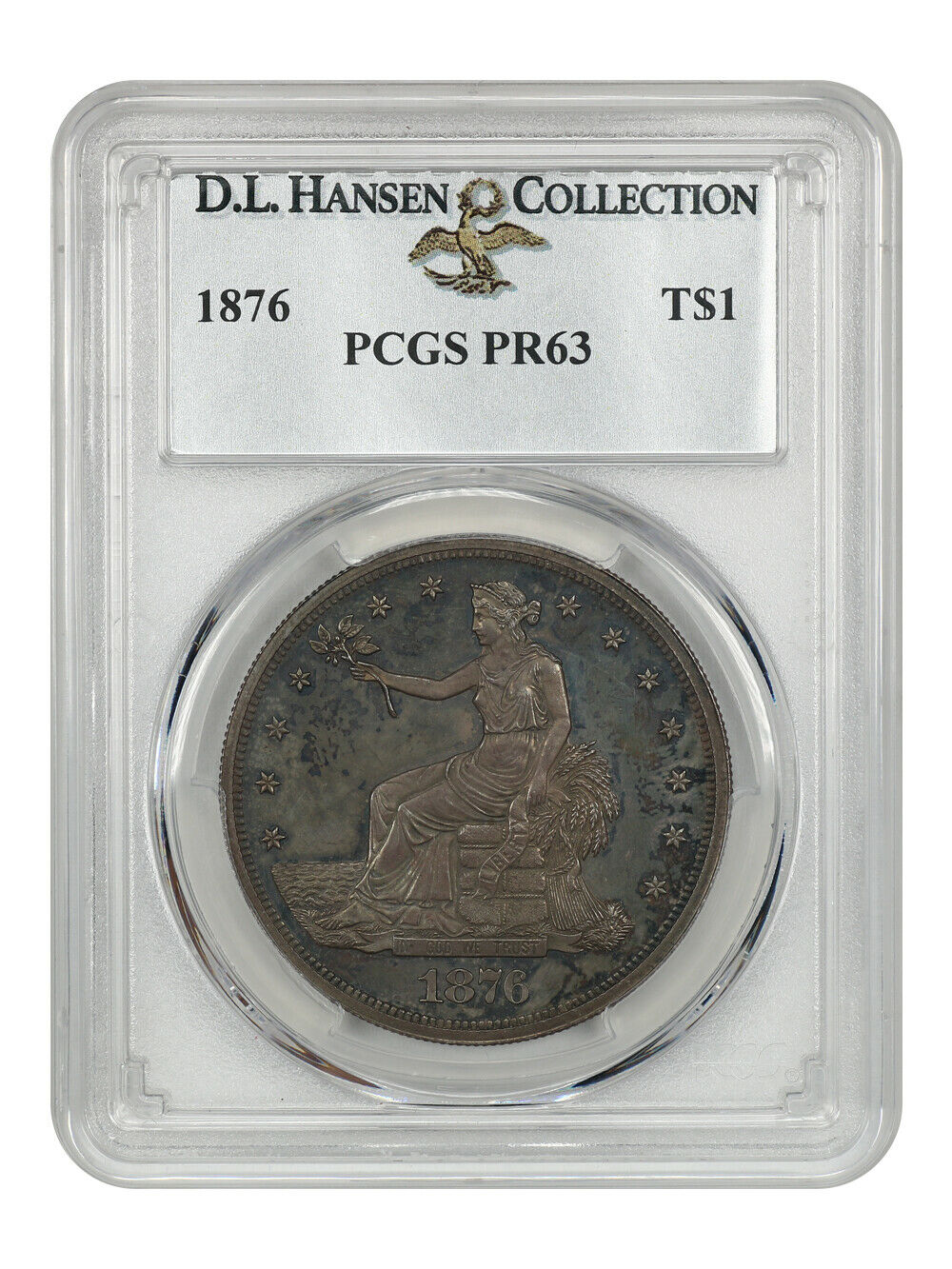1876 Trade$ PCGS PR 63 ex: D.L. Hansen - US Trade Dollar