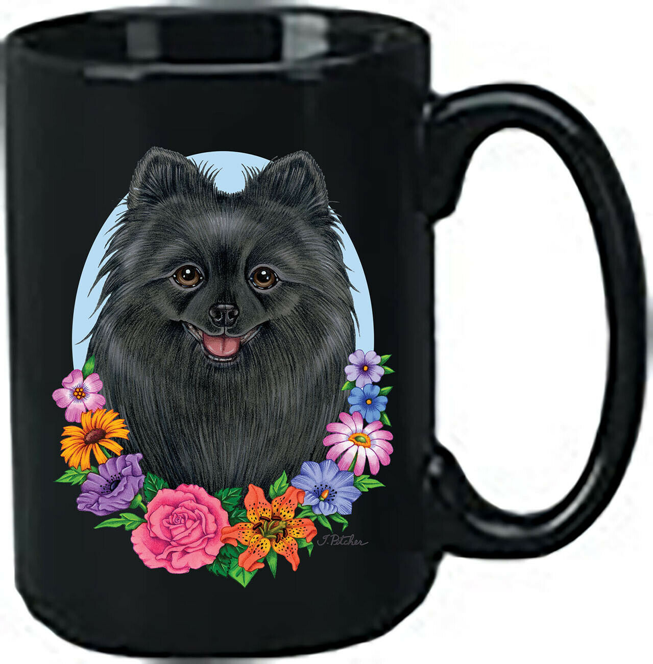 Black Pomeranian Black Ace Mug (tp) 99255