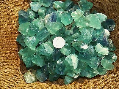 3000 Carat Lots Of Green Fluorite Rough - Plus A Free Faceted Gemstone