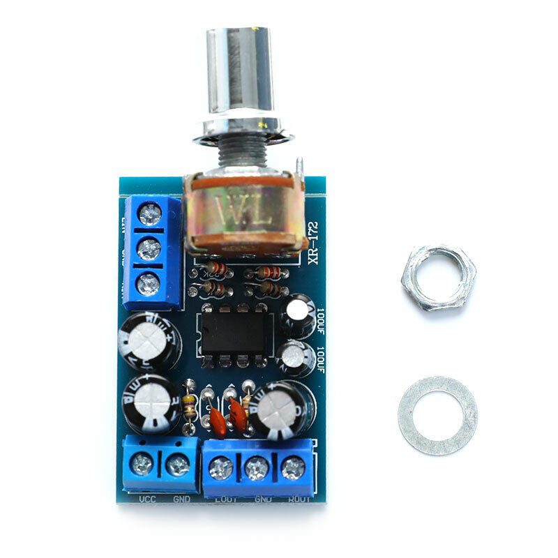 TDA2822M Mini 2.0 Channel 1W×2 Stereo Audio Power Amplifier Board DC 5V 12.HO