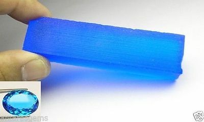 200+ Cts  Swiss Blue Toapz Lab Simulated Glass Rough N58