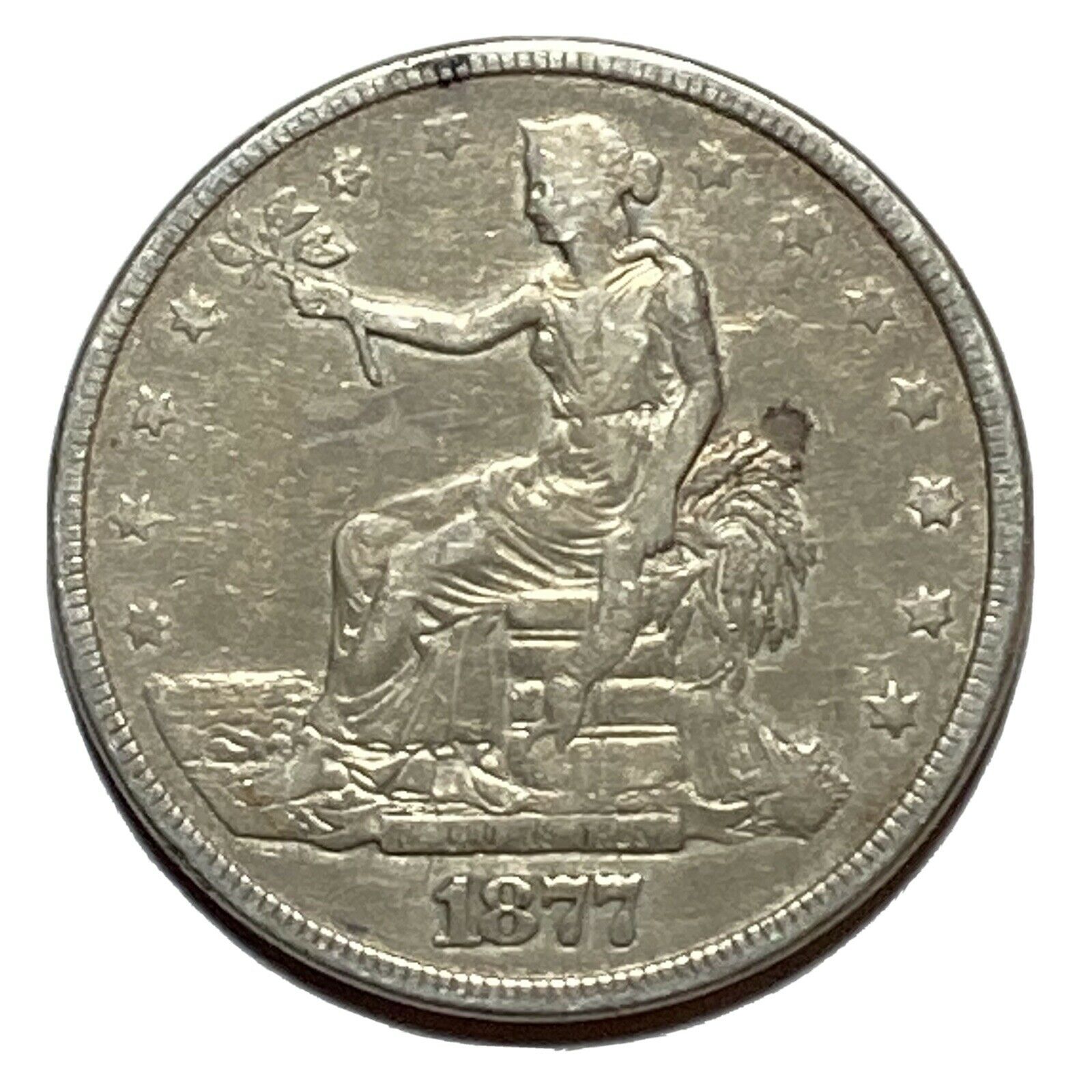1877 P Silver Trade Dollar- Philadelphia  Mint - Nice Example - Ships Free