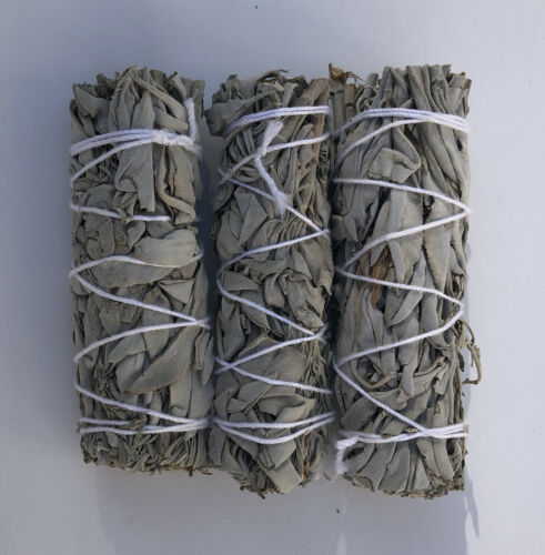 Blue & White Sage Smudging Stick 4"