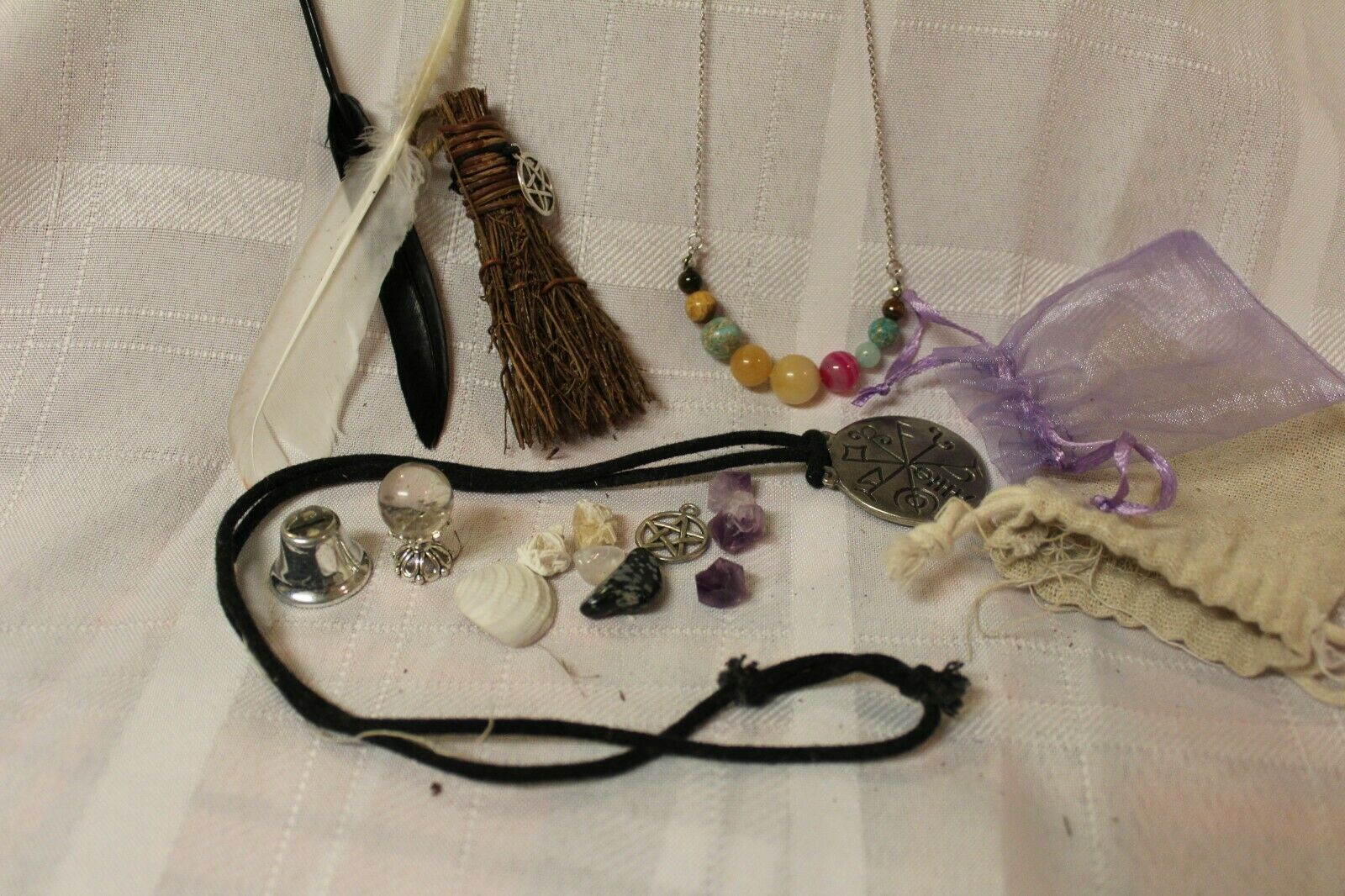 Pagan Wicca Witchcraft Kit Altar Supplies Set Spell Ritual Tools In Zippy Bag