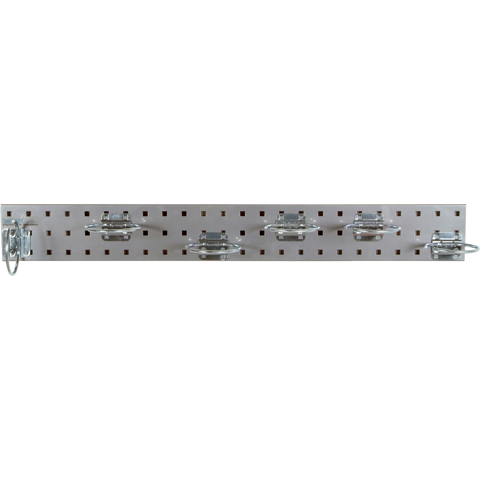 LocBoard Pneumatic Tool Holder Pegboard Strip Kit- 36L x 4.5in.W, Steel, Silver