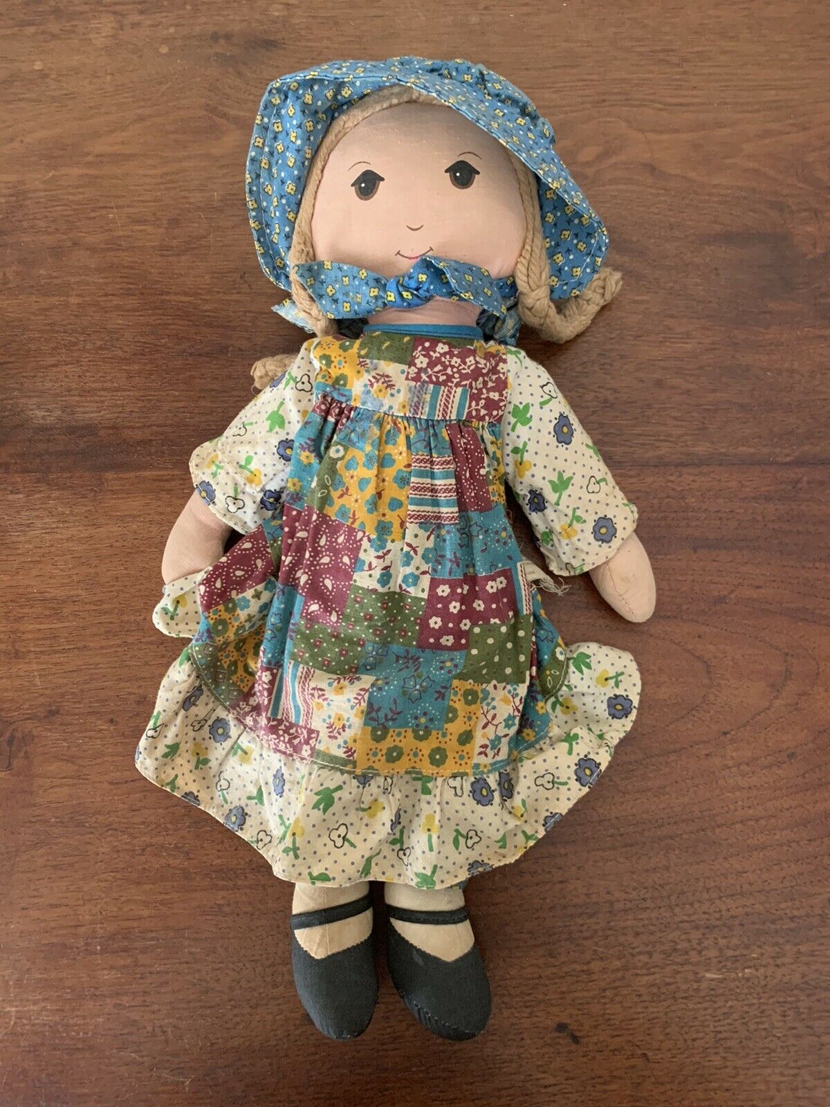 1970s Knickerbocker Holly Hobbie/hobby 15" Rag Doll Tagged Clothes/apron Vintsge