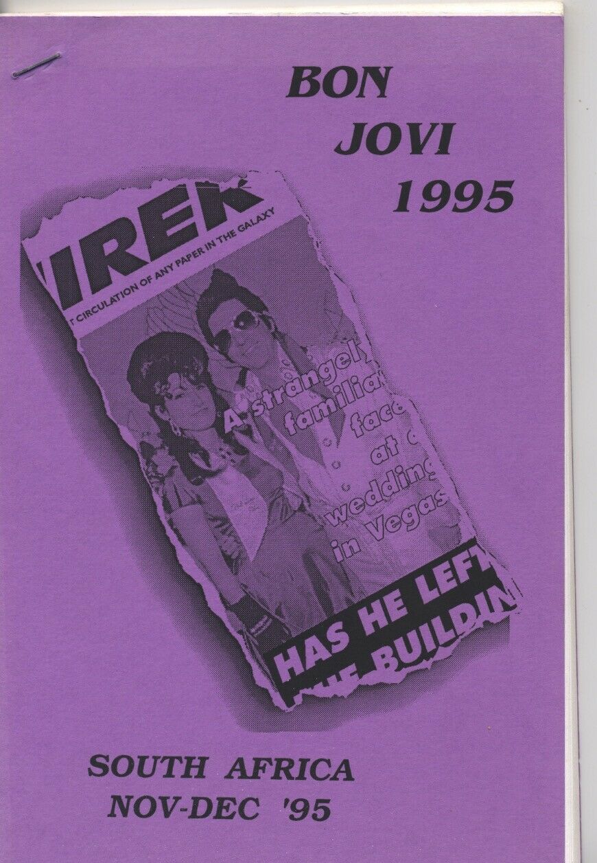 Bon Jovi - Tour - Itinerary - 1995 - South Africa