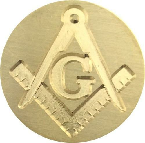 Mason Symbol 1" Diameter Wax Seal Stamp With Wood Handle