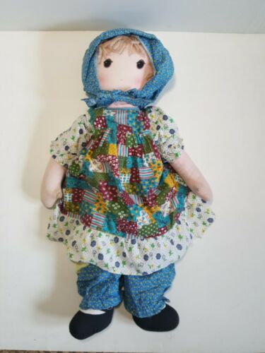 Vintage Holly Hobbie Large 27” Cloth Rag Doll Knickerbocker Original
