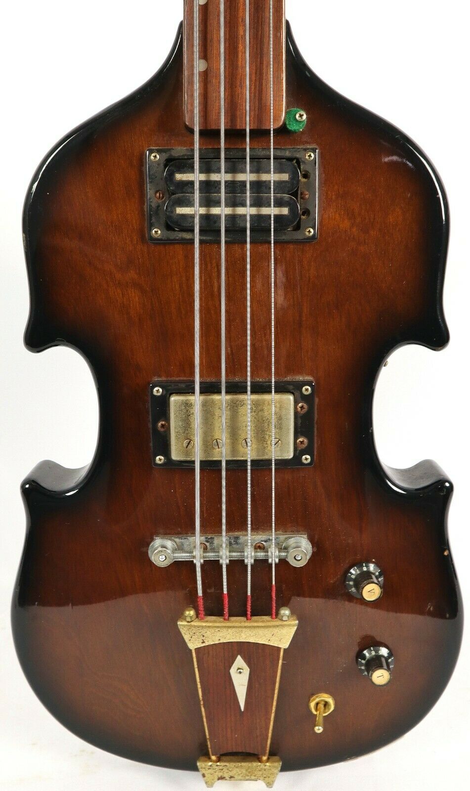 Vintage 1970's Aria Fretless Violin Bass Guitar Scroll Headstock 1430 Beatles