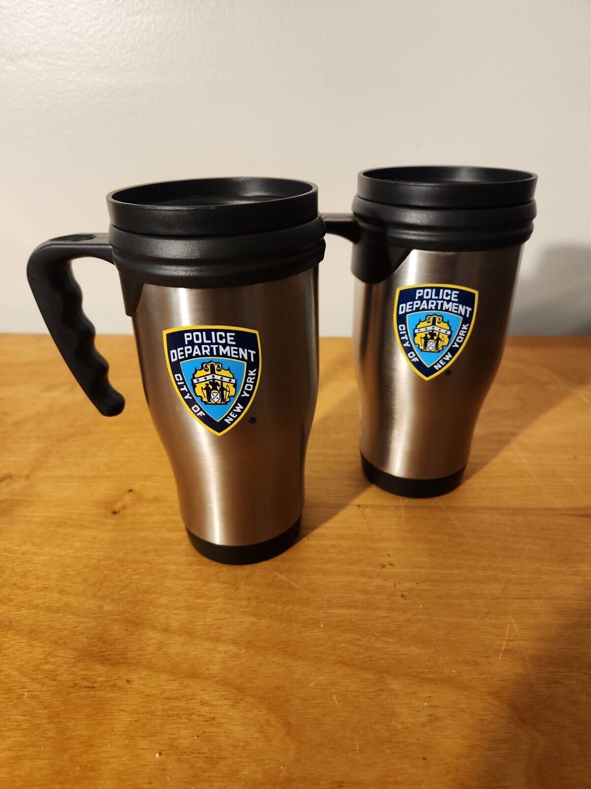 Nypd Travel Mug Officially Licensed New York Police Coffee Cup Stainless