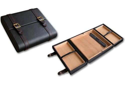 THE Azure Leather Travel Humidor for Cigars