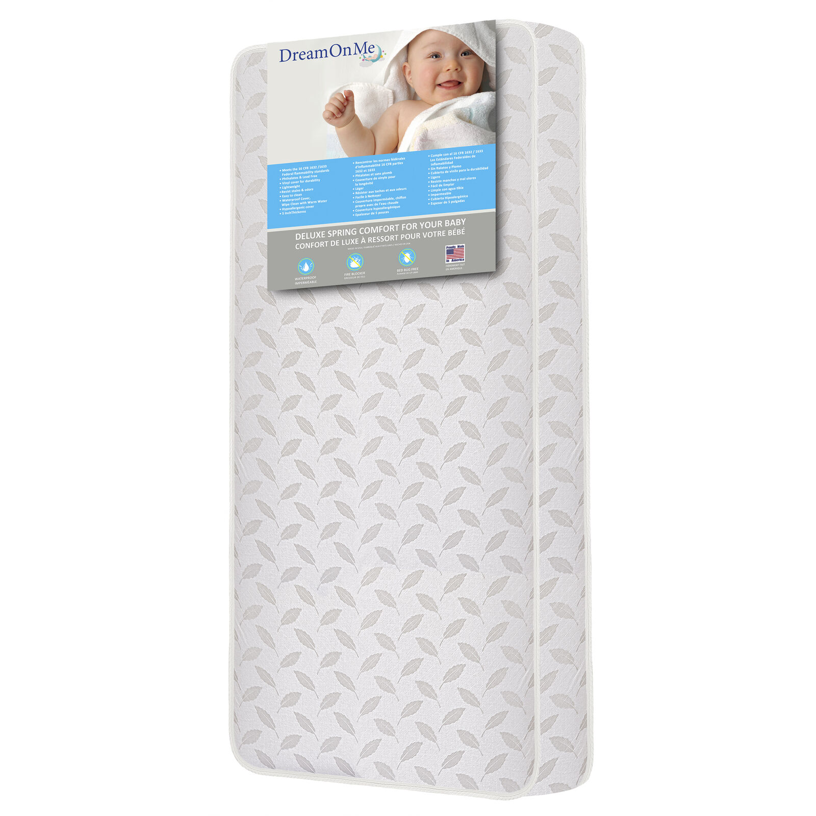 Toddler Mattress Breathable 132Premium Coil Inner Spring Standard Full-size Crib
