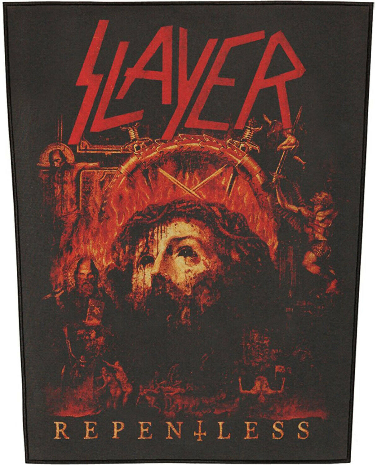 Large Slayer  Repentless Woven Sew On Battle Jacket Back Patch