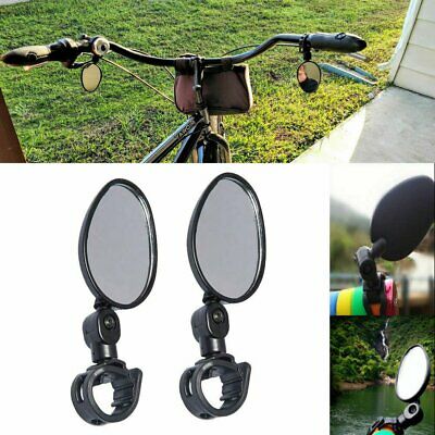 2-pack Mini Rotaty Handlebar Glass Rear View Mirror For Road Bike Bicycle Us
