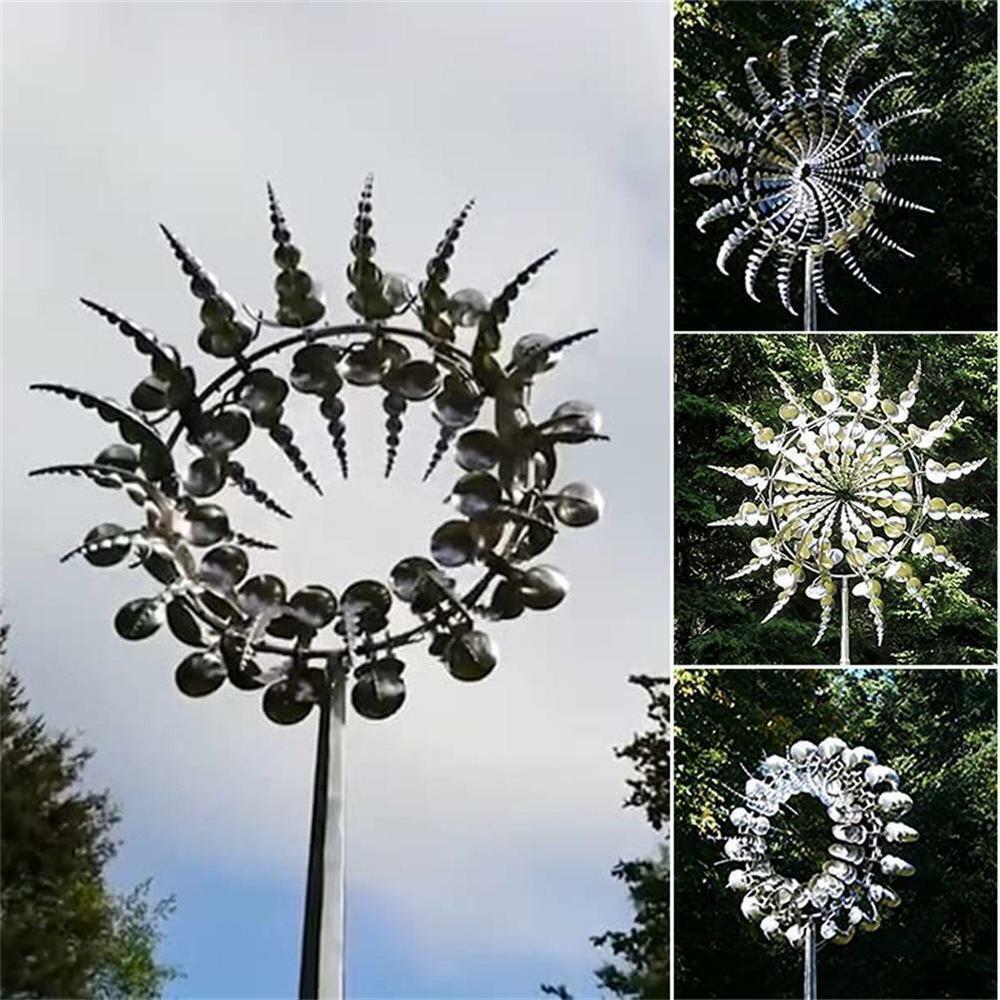 Unique and Magical Metal Windmill - Sculptures Move Kinetic Lawn Wind Spinners