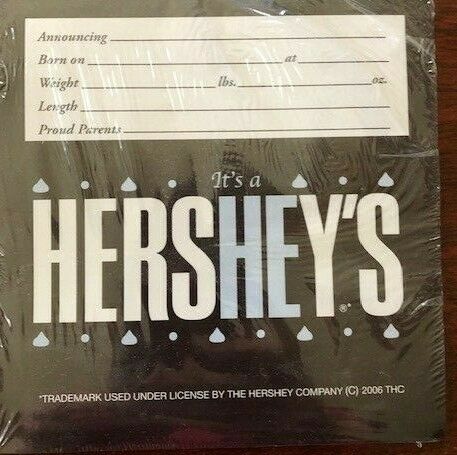 Hershey It's a HE chocolate candy bar wrapper baby boy birth announcement 36 ct