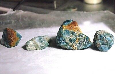Apatite, Blue Facet Rough Crystal,(4pc)453.59ct,3.20oz,41x40x29mm,ap-a77e
