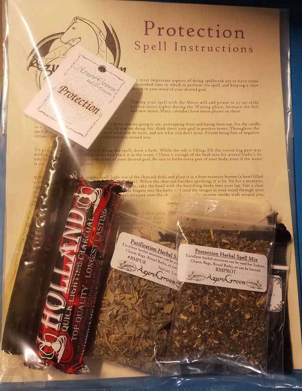 Protection Herbal Ritual Spell Kit: Remove Negativity & Create Fresh Start