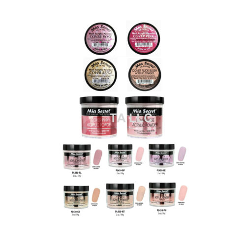 MIA SECRET COVER ACRYLIC POWDER ~ ALL NEW SHADES & SIZES CHOOSE YOUR OPTION