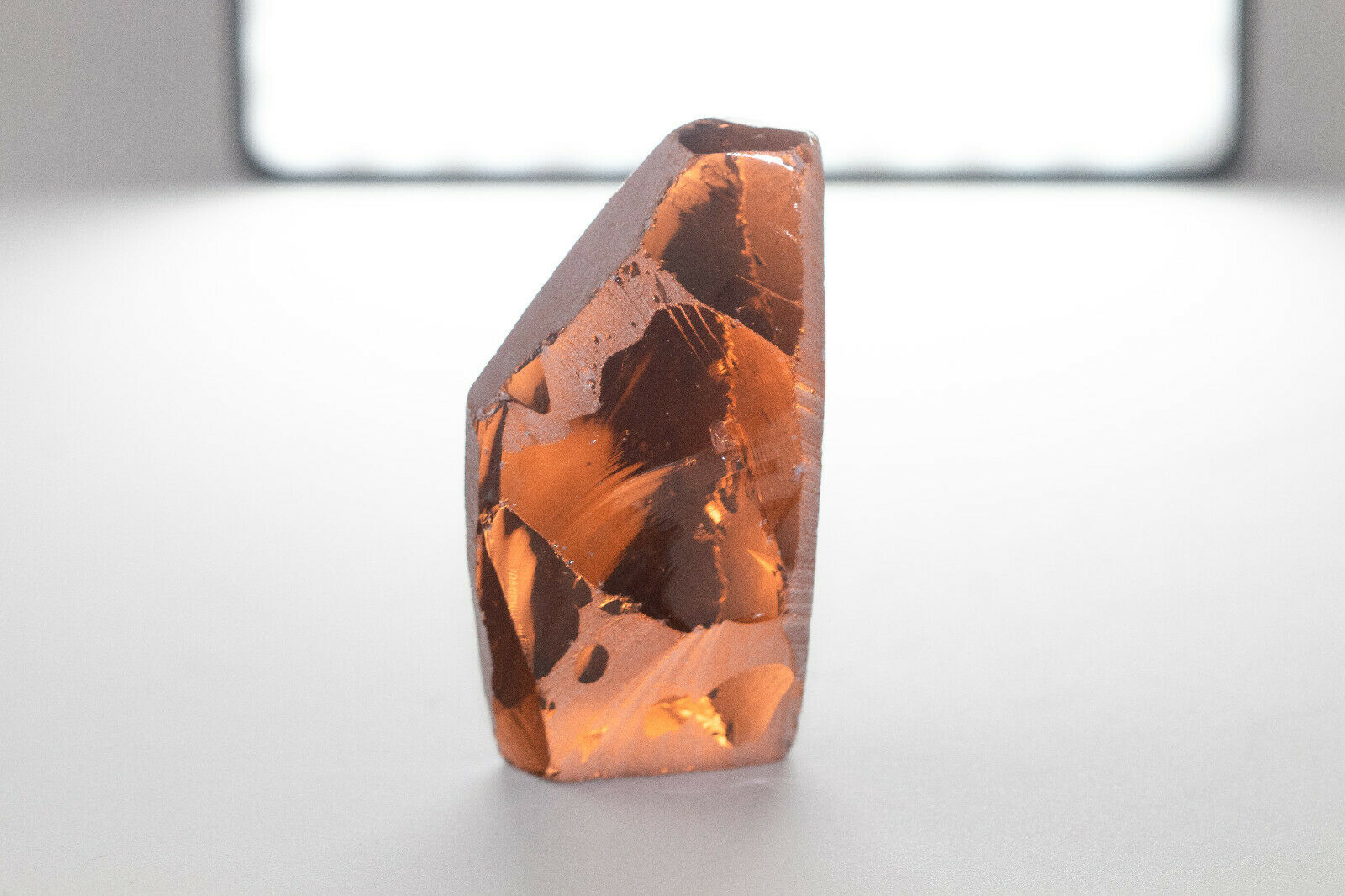 Nanosital #E-96 Padparadscha 188 gr Faceting Rough Created Gemstone
