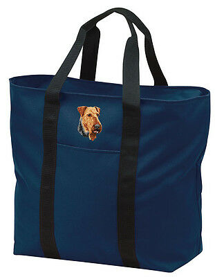 Airedale Terrier Embroidered All Purpose Tote
