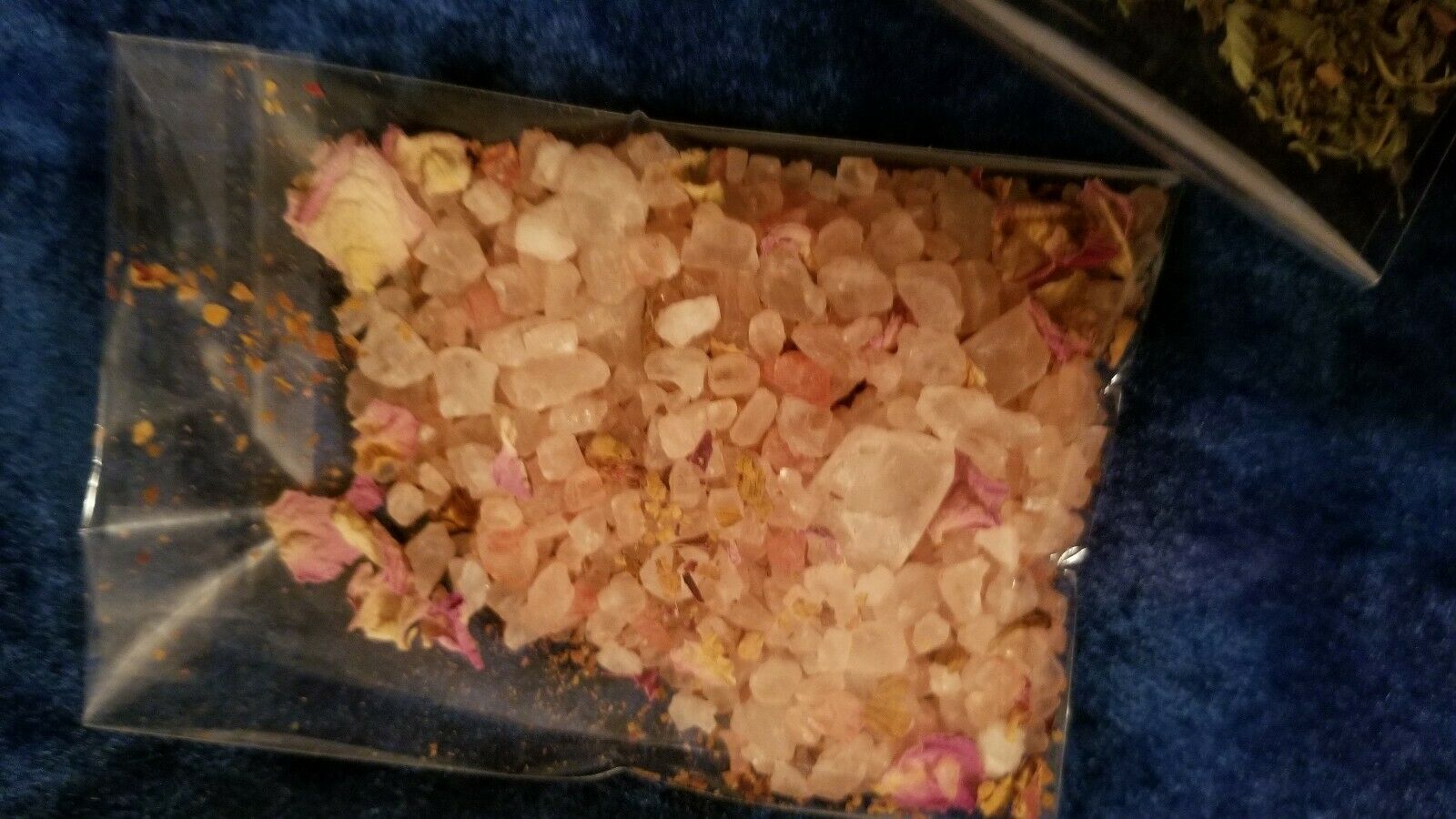 Love Spell Bath Ritual With Rose Petals, Herbs, Pink Himalayan Salt. Obsession.