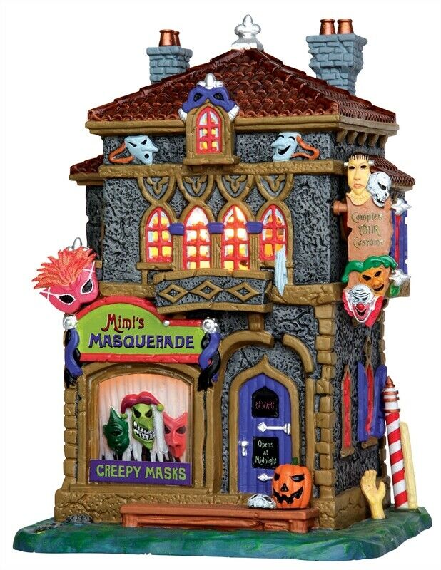 Lemax Spooky Town Collection 2013 Lighted Mimis Masquerade Very Rare Halloween