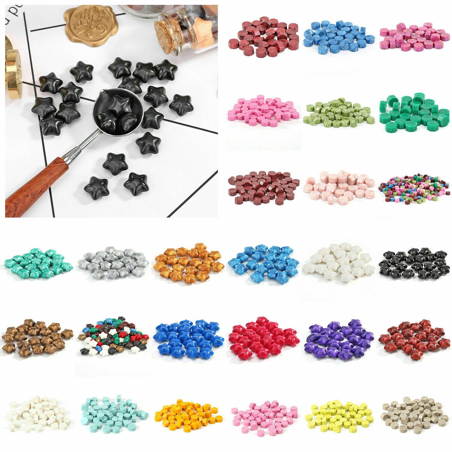 100pcs Vintage Sealing Wax Beads For Seal Stamp Envelope Wedding Invitation Lot