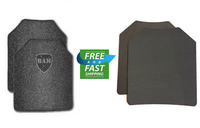 Body Armor | Ar500 Steel Plates | Base Frag Coating | Level 3 Iii 10x12- Pair