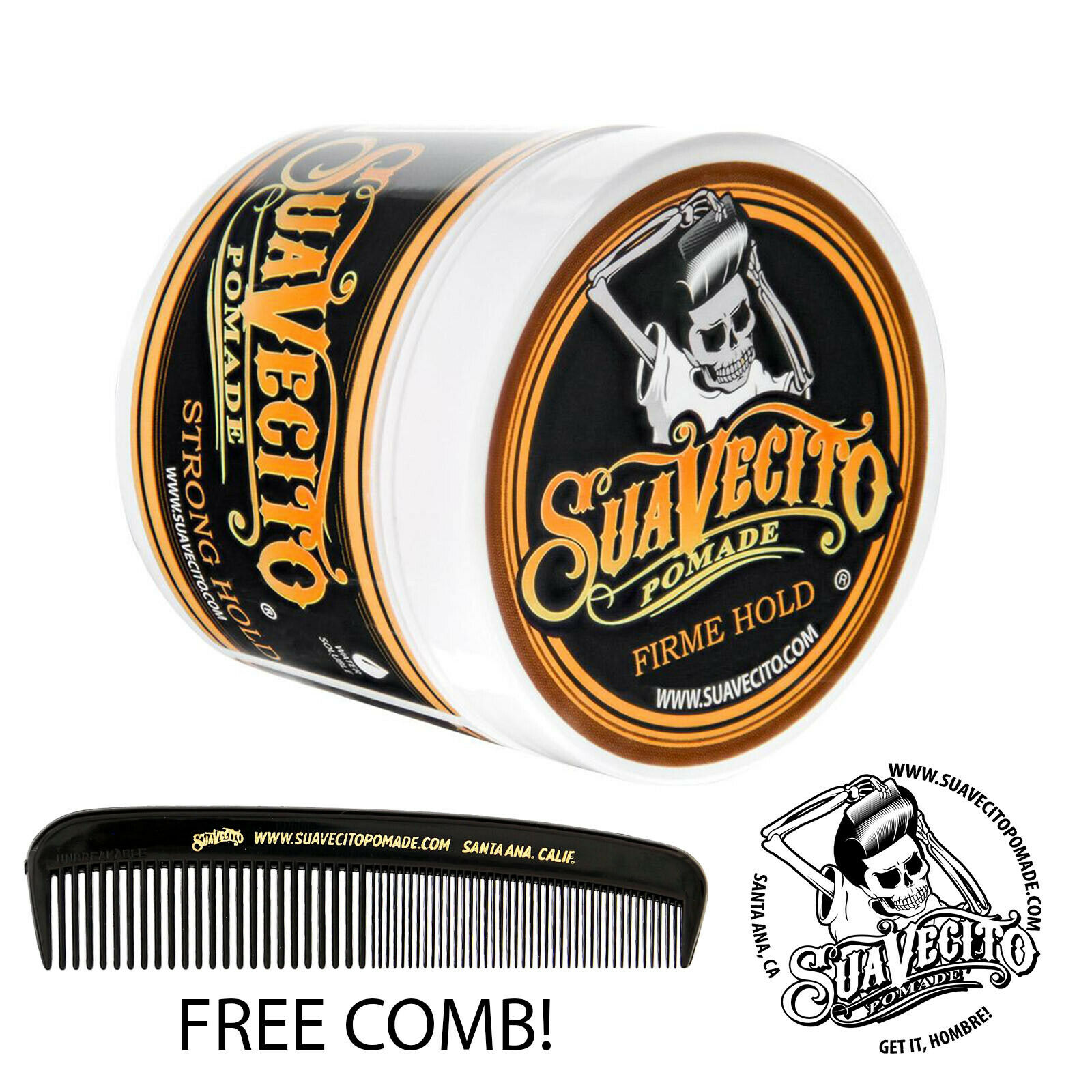 Suavecito Firme (strong) Hold Pomade 4 Oz. Can