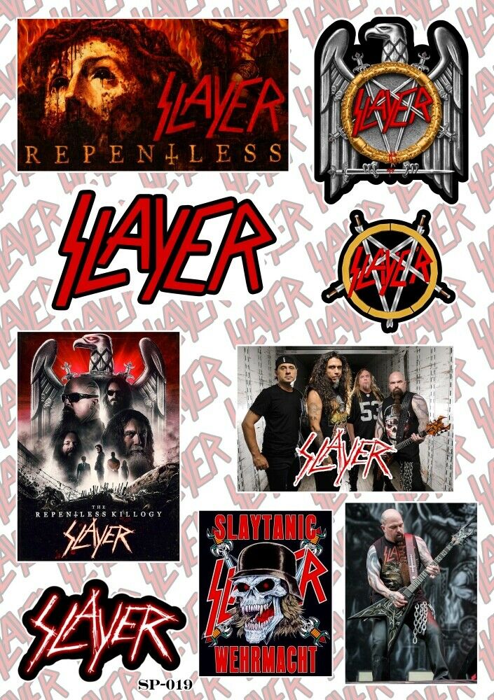 Slayer Stickers Pack Thrash Metal Music Band Logo