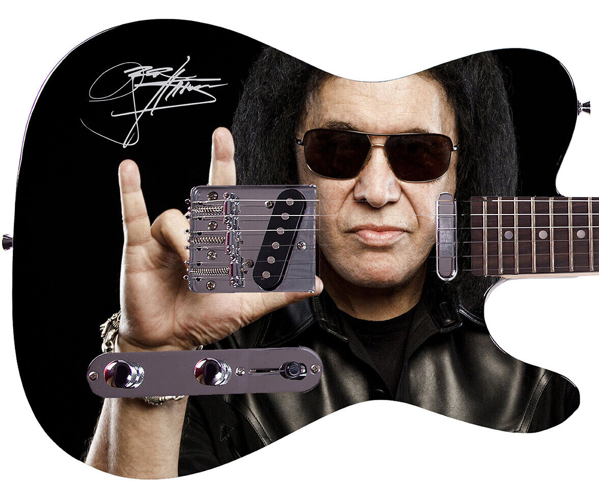 Gene Simmons Autographed Photo Guitar