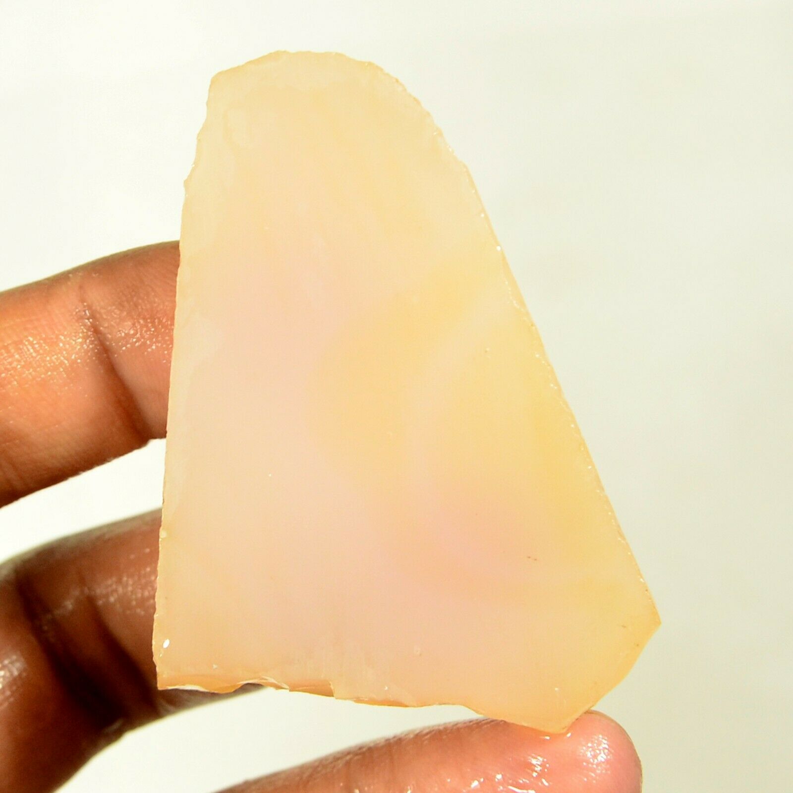 118.65 Carat Natural Chalcedony Mineral Specimen Slice Facet Rough Gemstone