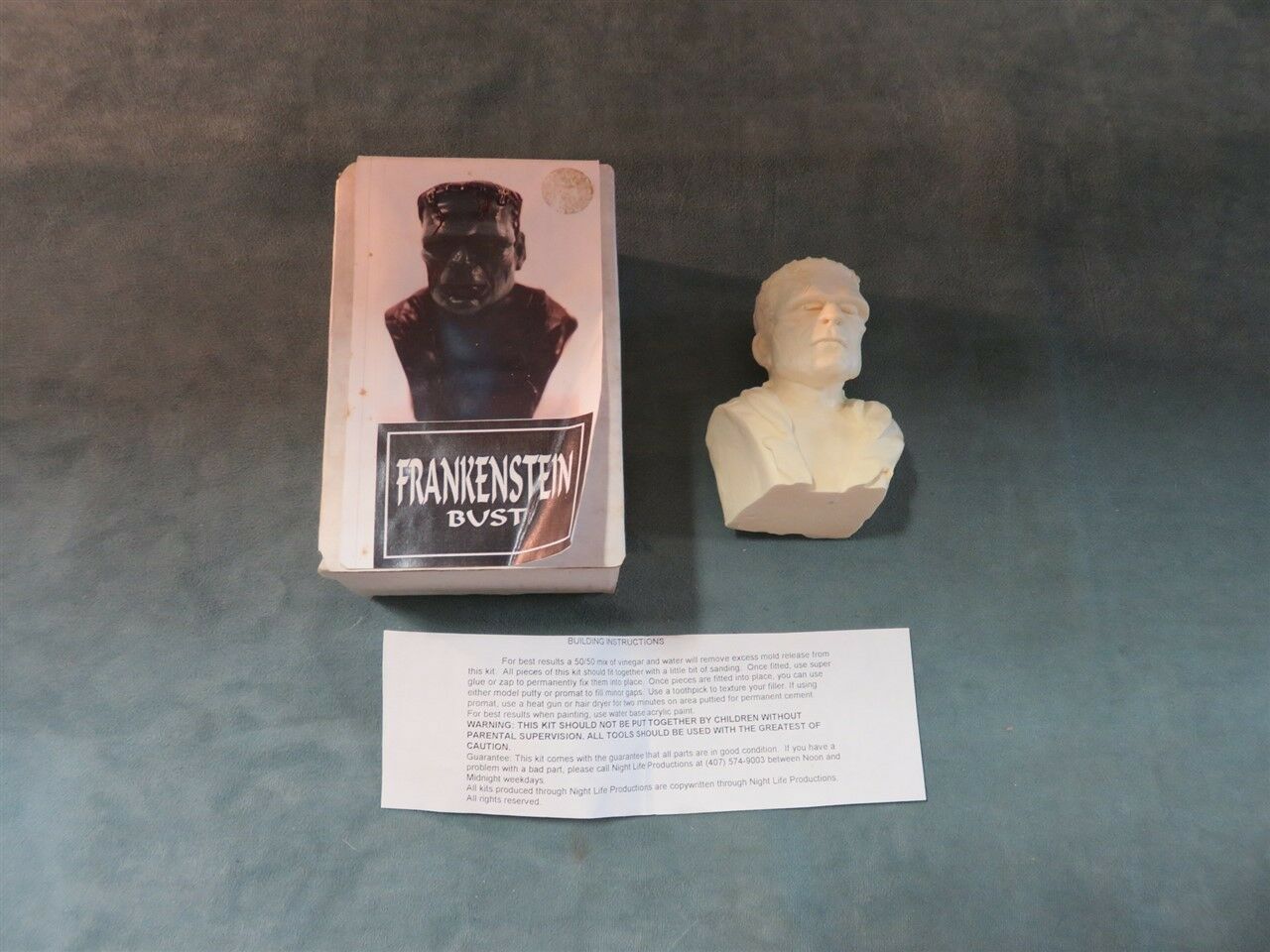 Boris Karloff Frankenstein Monster Bust 4" Tall Night Life Productions