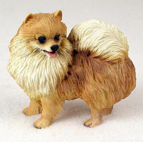 Pomeranian Figurine Hand Painted Collectible Statue