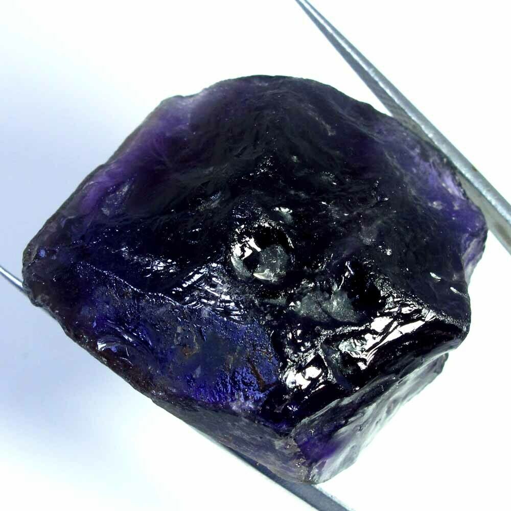 177.20 Ct 100% Natural Blue Amethyst Facet Rough 33 X 36 X 21 Mm Gemstone