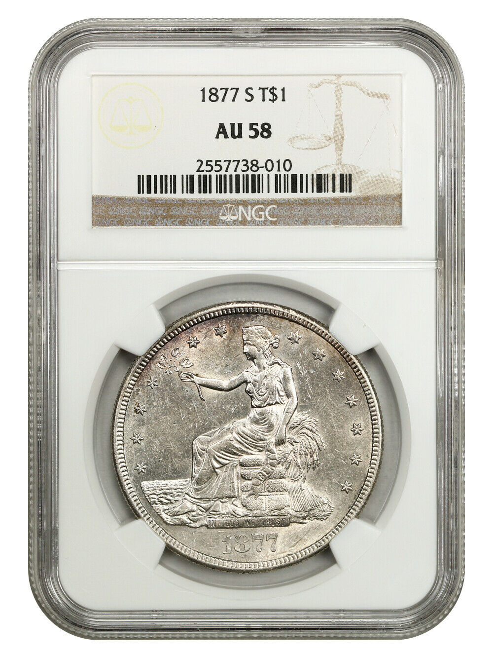 1877-s Trade$ Ngc Au58 - Us Trade Dollar - Great Type Coin