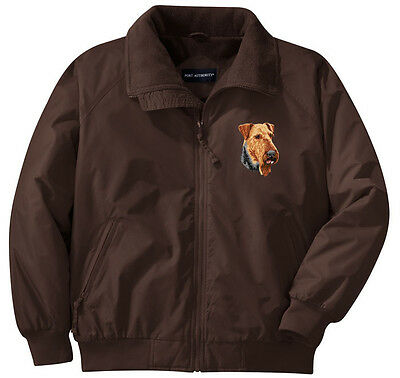 Airedale Terrier Embroidered Jacket - Left Chest - Sizes XS thru XL