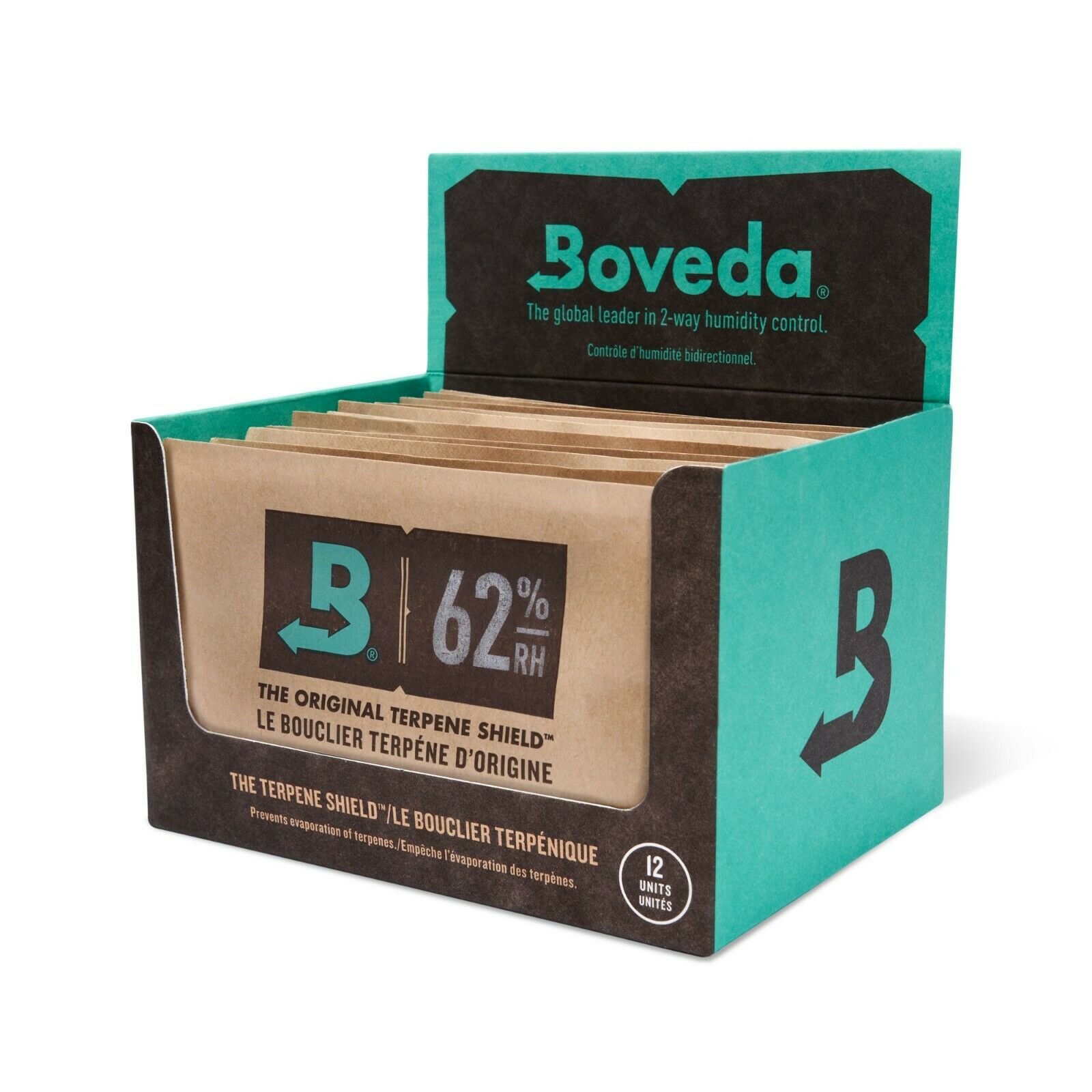 Boveda 62% RH 2-Way Humidity Control | Size 67 Protects Up to 1 Lb | 12-Count