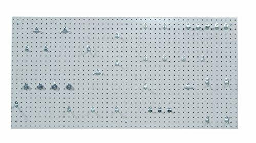 Triton Products DB-36WH-Kit Polypropylene Pegboards with 36 Piece Locking Hoo...