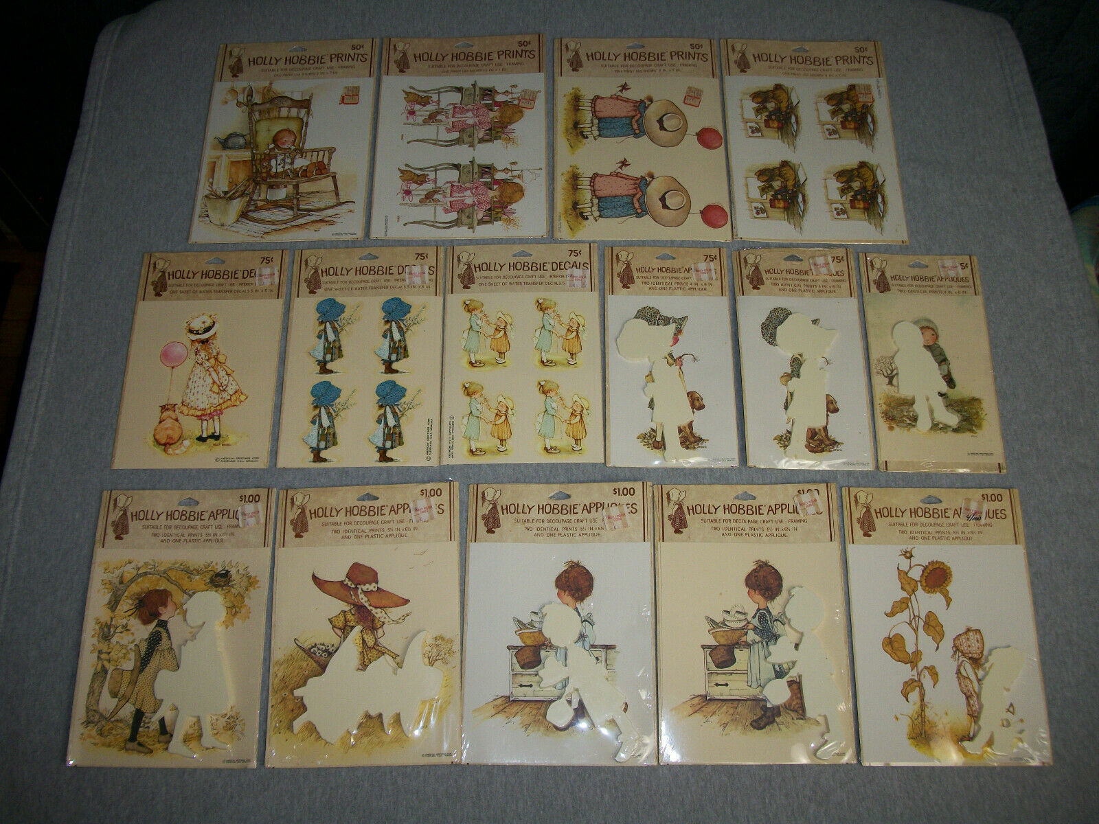 Mixed Lot Of (15) Holly Hobbie Decoupage & Craft ~ Prints, Decals And Appliques