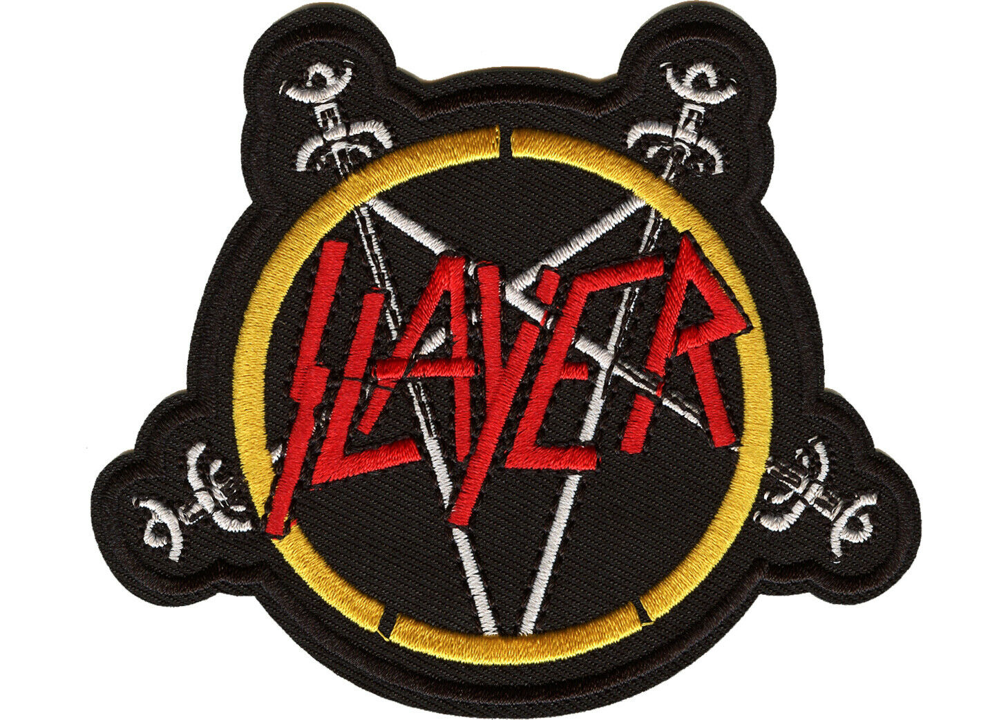 Slayer (4X3, Patch) embroidered, sew, iron, thrash metal, rock band patch, NEW
